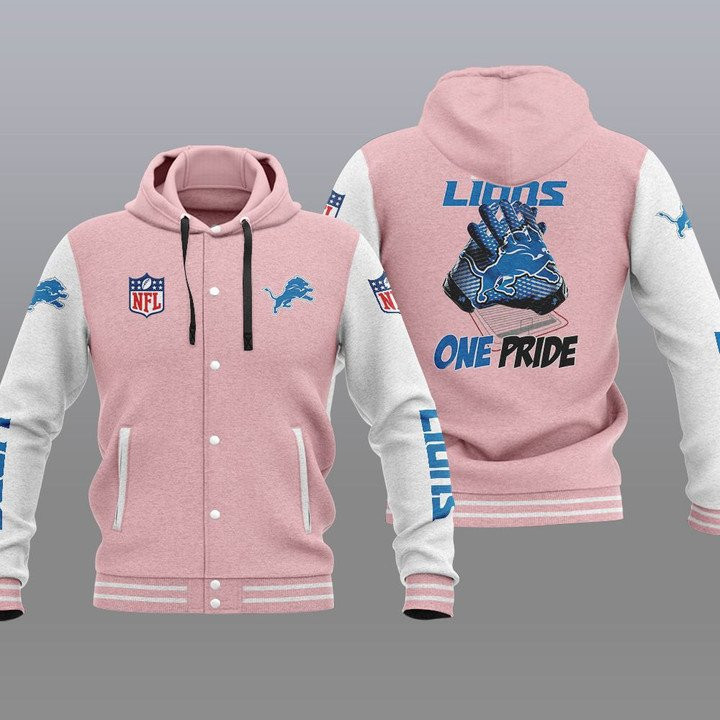Detroit Lions Hooded Button Jacket Image 3