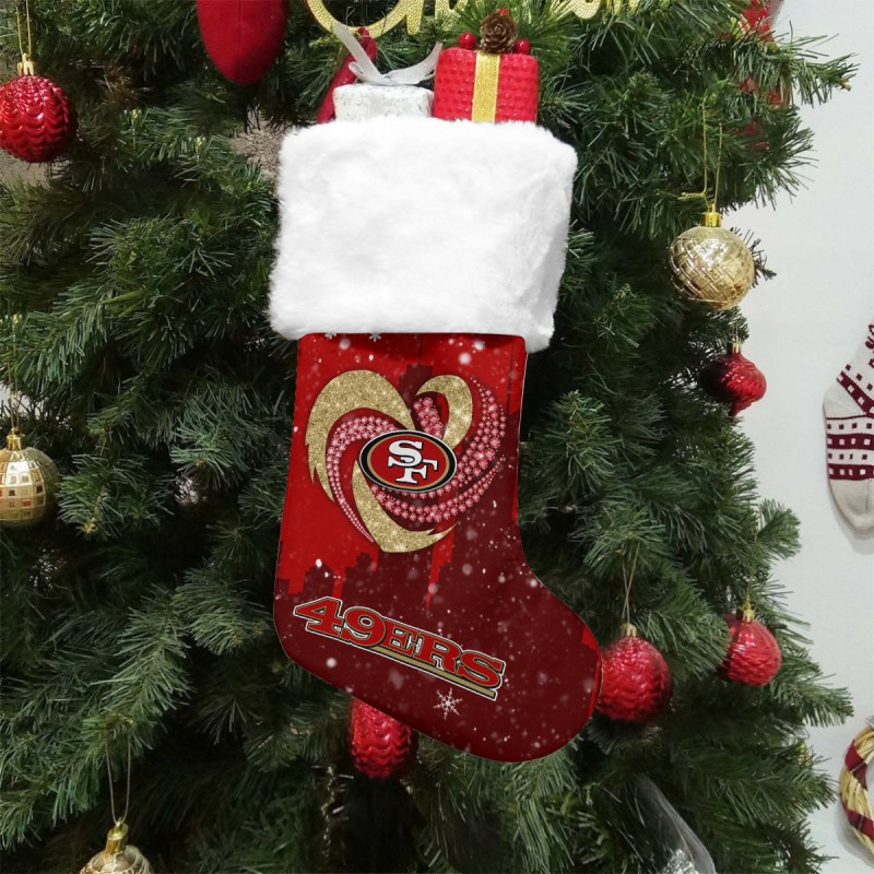 San Francisco 49ers Christmas Socks - 1