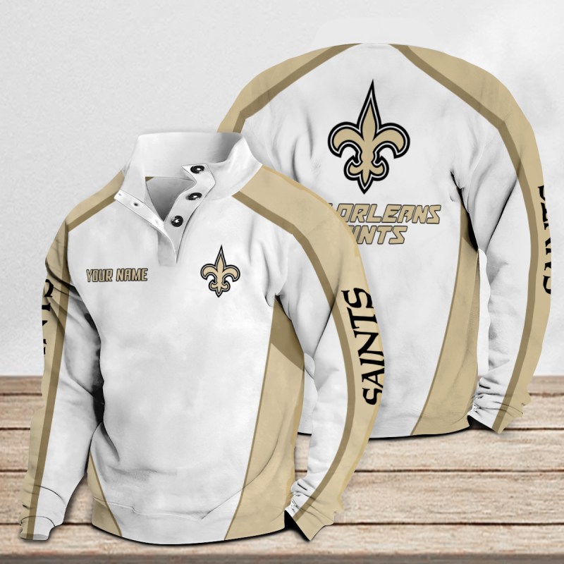 New Orleans Saints Casual Stand Collar Sweatshirt