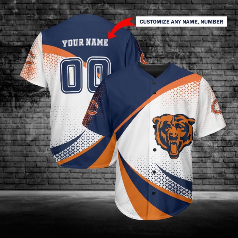 Chicago Bears Personalized Baseball Jersey Shirt