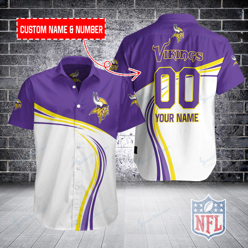 Sizing Chart for Minnesota Vikings Personalized Button Shirt BB301