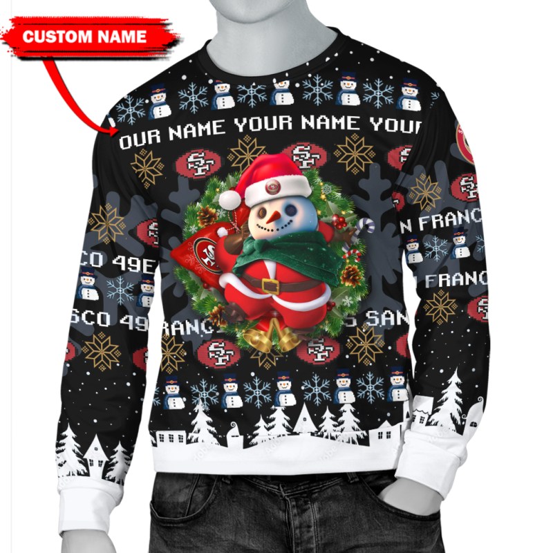 San Francisco 49ers Personalized Woolen Sweater Image 1