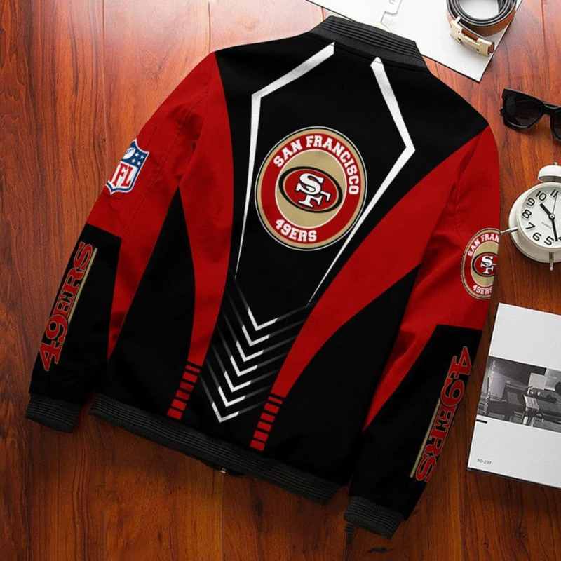 San Francisco 49ers Bomber Jacket Front and Back View