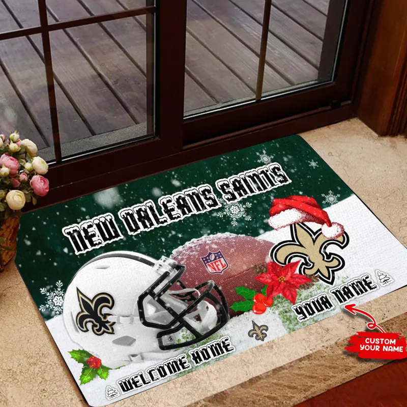 New Orleans Saints Personalized Doormat