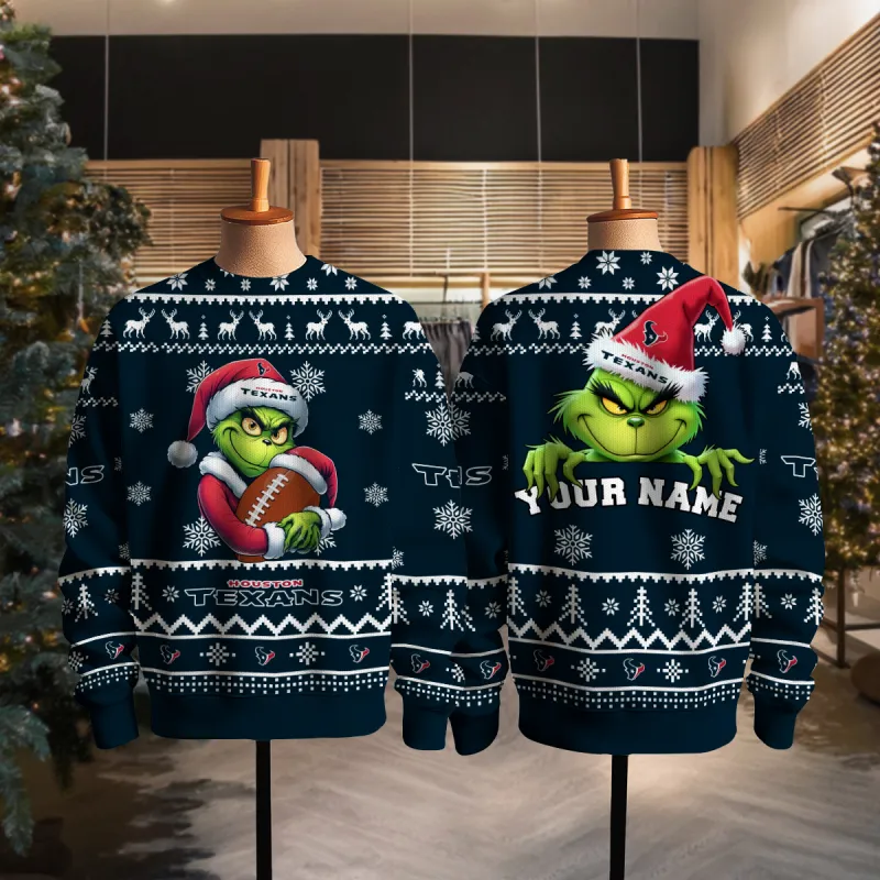 Houston Texans Premium Ugly Christmas Sweater MK Full
