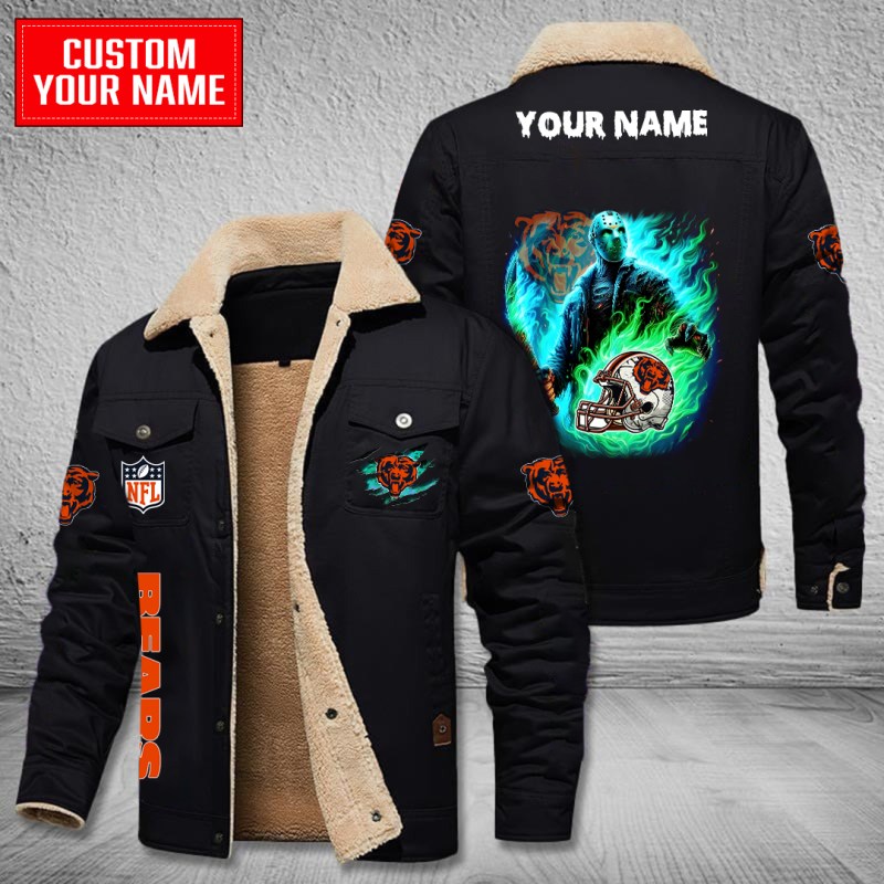 Chicago Bears Bomber Jacket Black