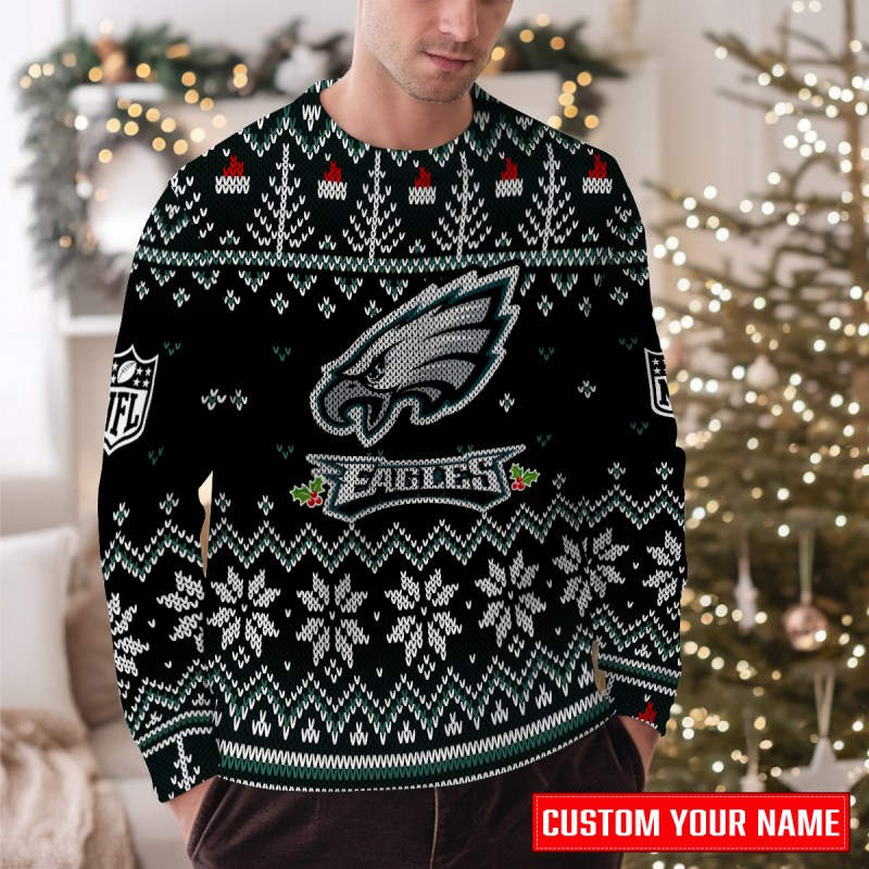 Philadelphia Eagles Ugly Christmas Sweater - Outdoor View 1