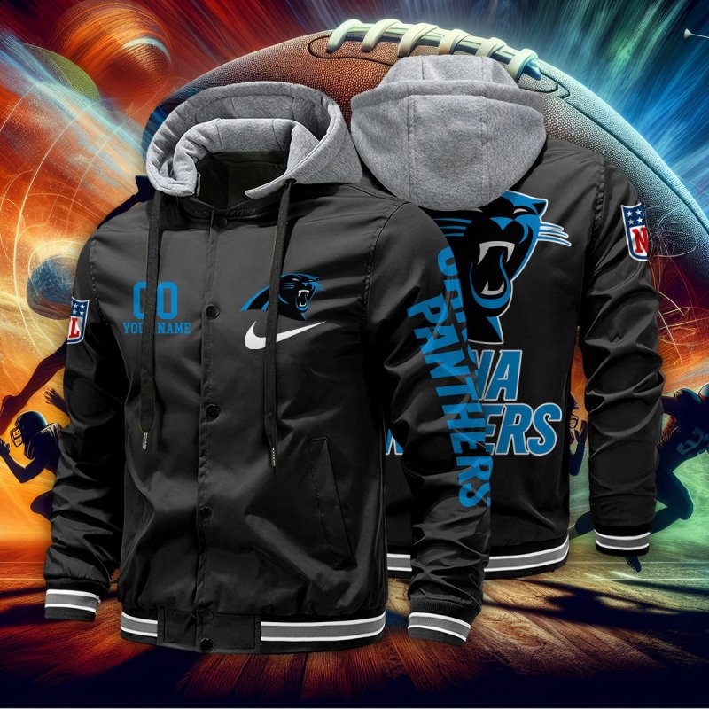 Carolina Panthers Personalized Baseball Jacket