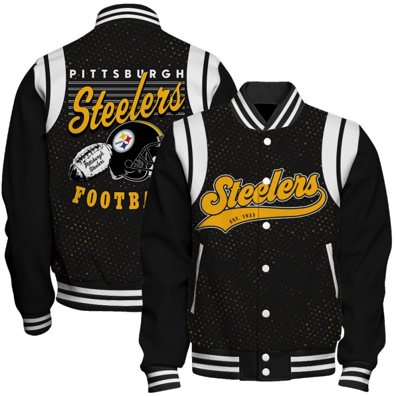 Pittsburgh Steelers Varsity Jacket Front