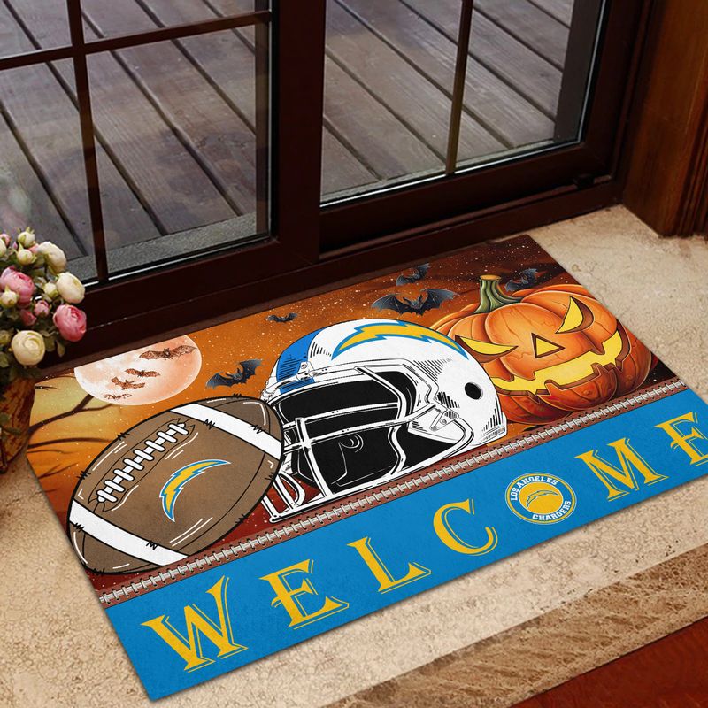 Los Angeles Chargers Halloween Doormat