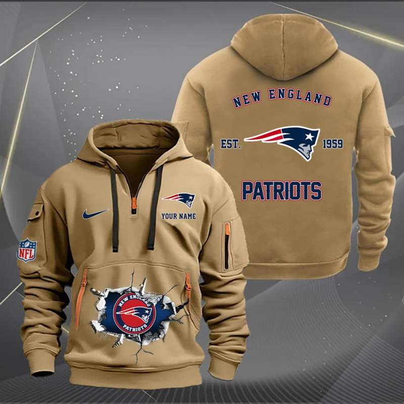New England Patriots Hoodie Back View
