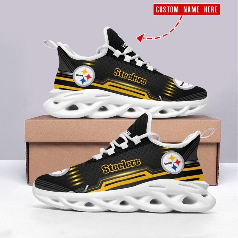Pittsburgh Steelers Personalized Yezy Running Sneakers Top View
