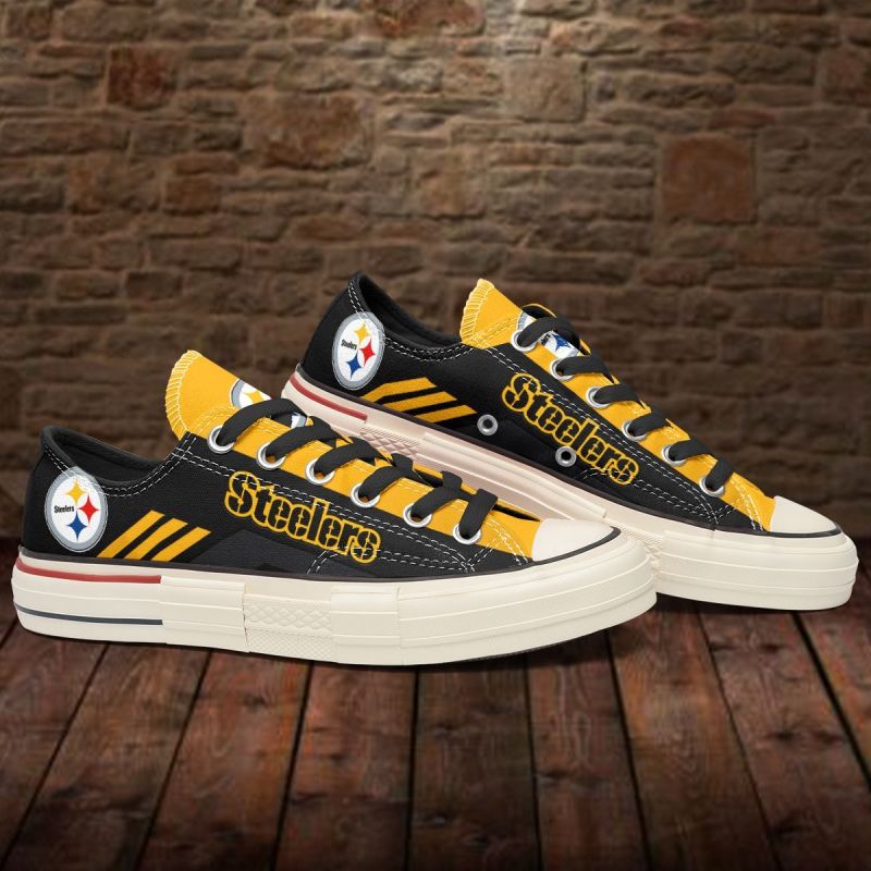 Pittsburgh Steelers New Low Top Canvas Shoes Detail