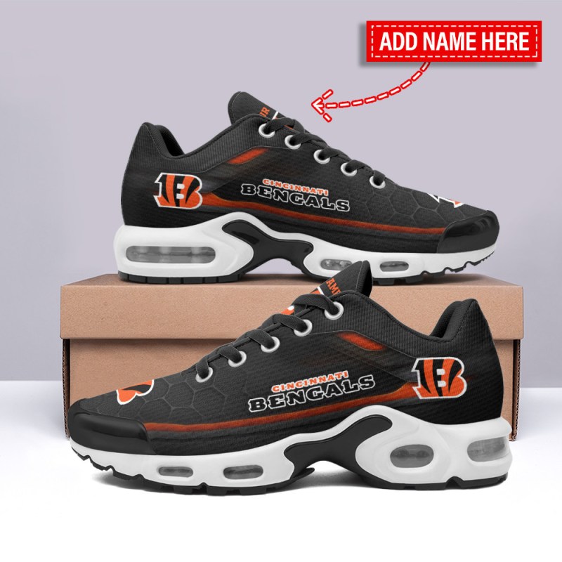 Cincinnati Bengals Personalized Plus T-N Youth Sneakers