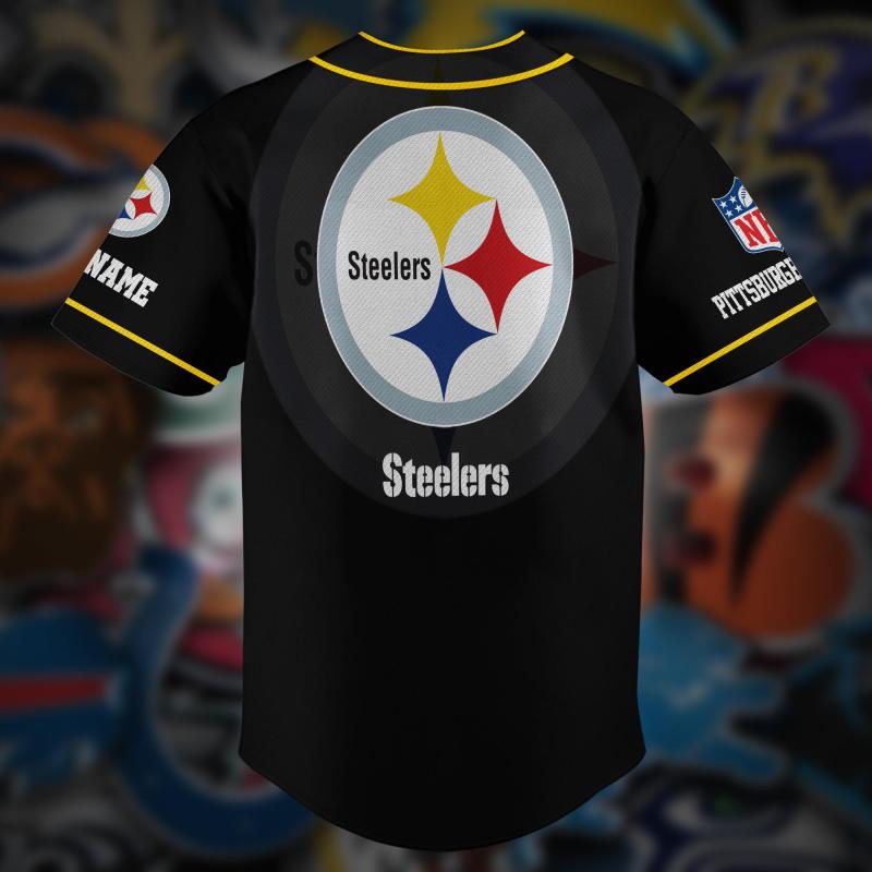 Pittsburgh Steelers Custom Baseball Shirt