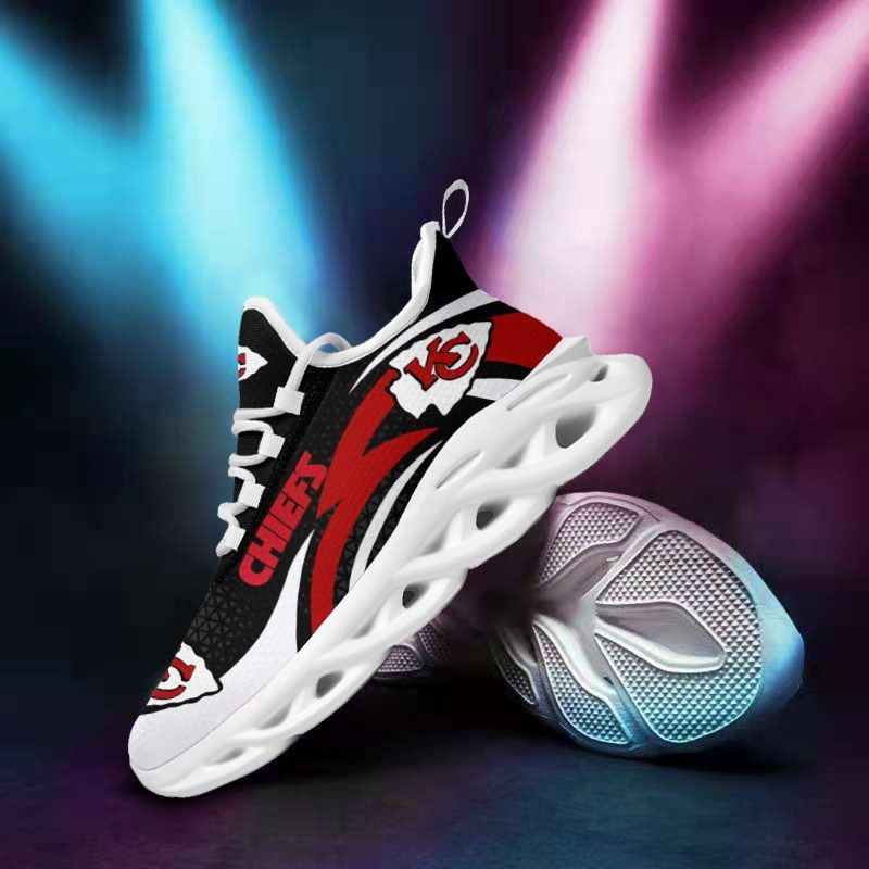 Kansas City Chiefs Yezy Running Sneakers Side View