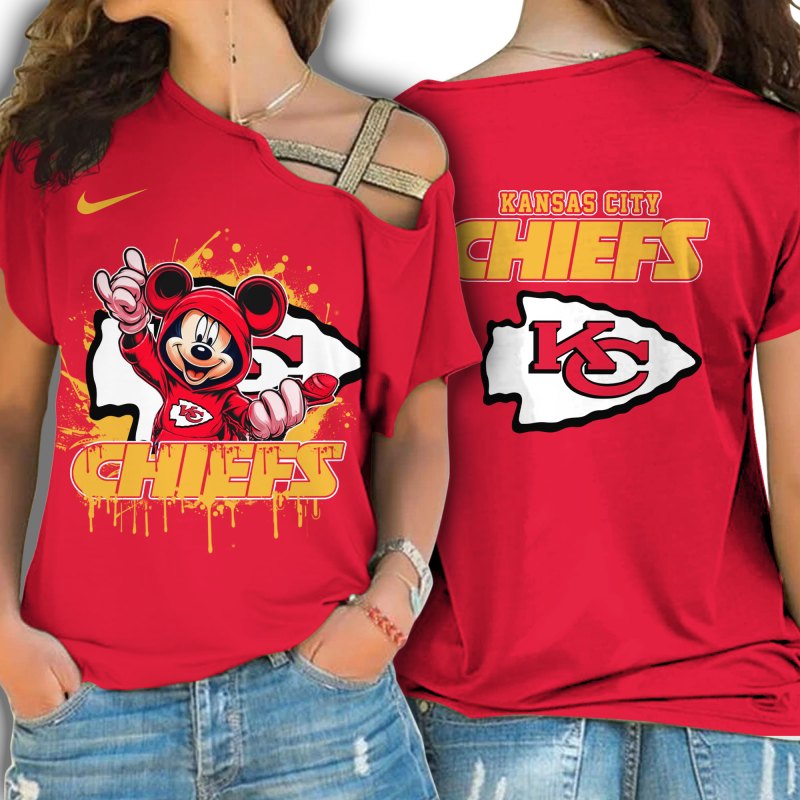 Kansas City Chiefs One Shoulder Shirt