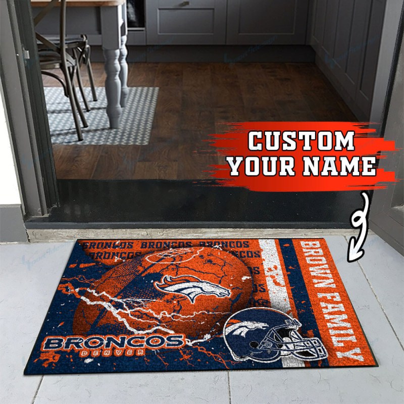 Denver Broncos Personalized Doormat