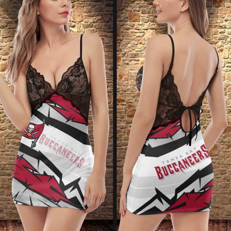 Tampa Bay Buccaneers Lace Back Strap Slip Dress