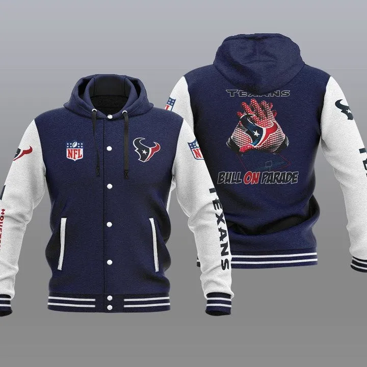 Houston Texans Hooded Baseball Jacket