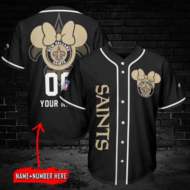 New Orleans Saints Personalized Baseball Jersey