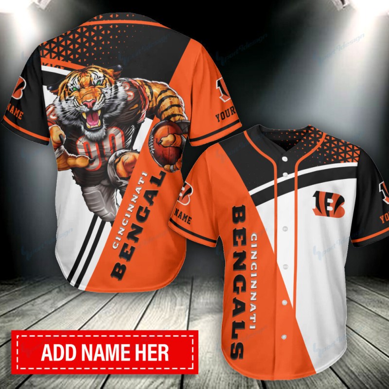 Cincinnati Bengals Personalized Baseball Jersey