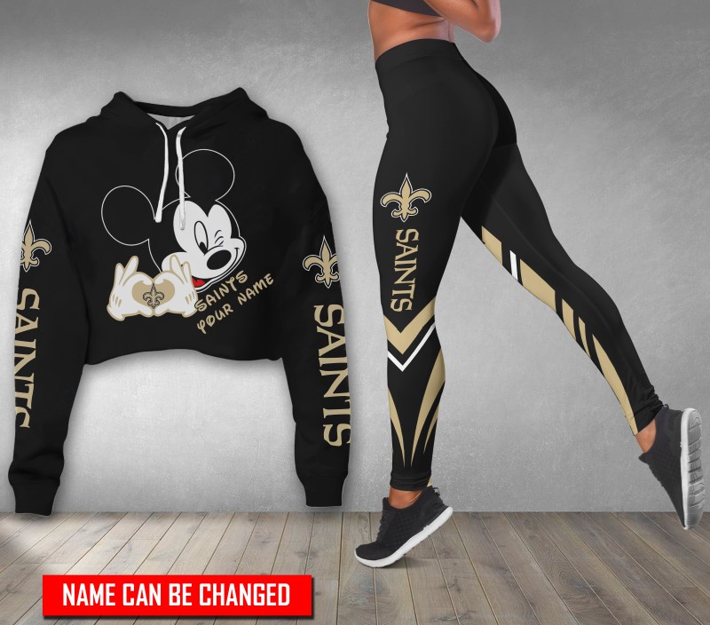 New Orleans Saints Personalized Combo Croptop Hoodie