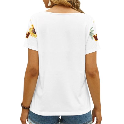 Washington Commanders V-neck T-shirt Mockup 3