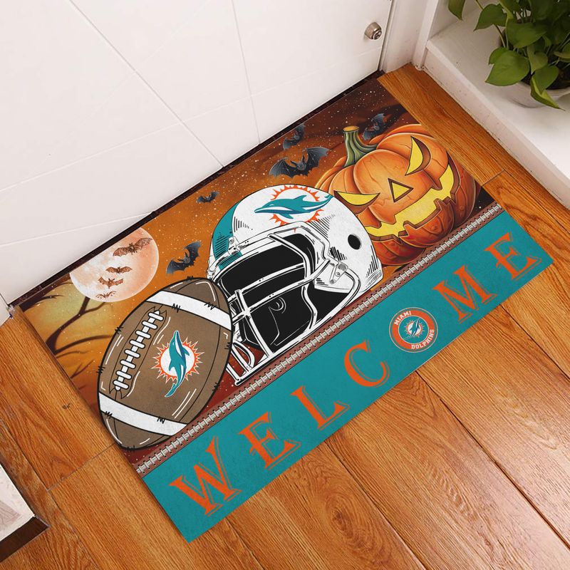 Miami Dolphins Halloween Doormat