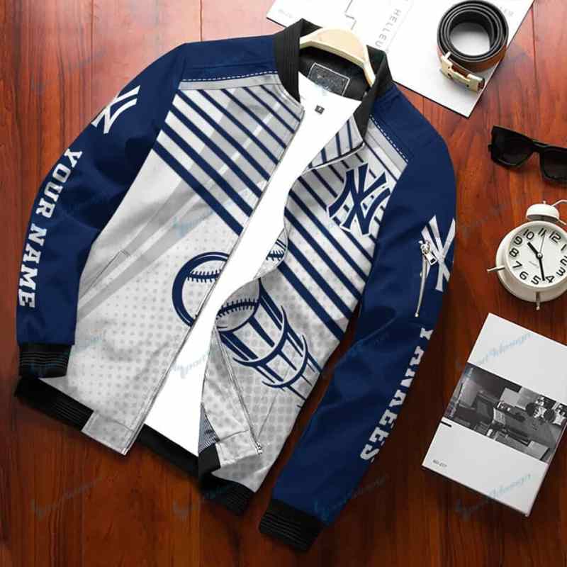 New York Yankees Personalized Bomber Jacket Detail