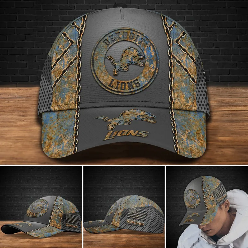 Detroit Lions Personalized Classic Cap