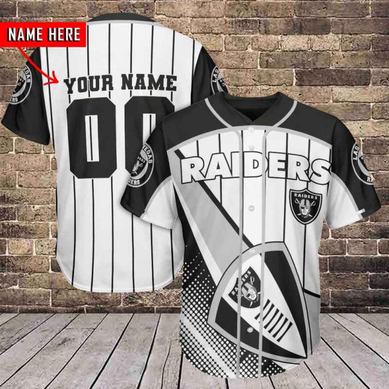 Las Vegas Raiders Personalized Baseball Jersey