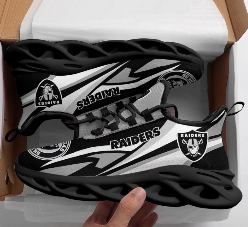 Las Vegas Raiders Yezy Running Sneakers Back View