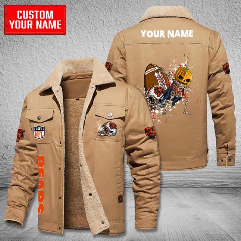 Chicago Bears Bomber Jacket Coffee
