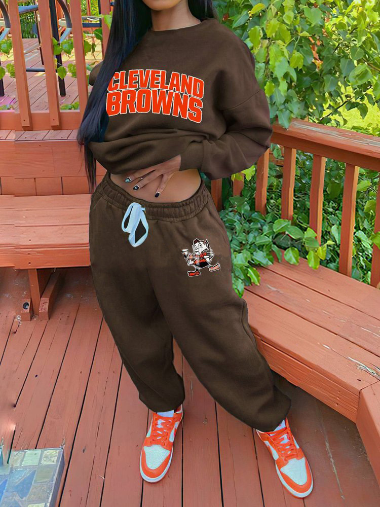 Cleveland Browns Drop Shoulder Sweatshirt and Sweatpants