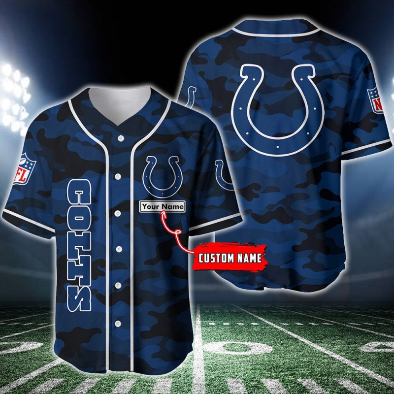 Indianapolis Colts Personalized Baseball Jersey