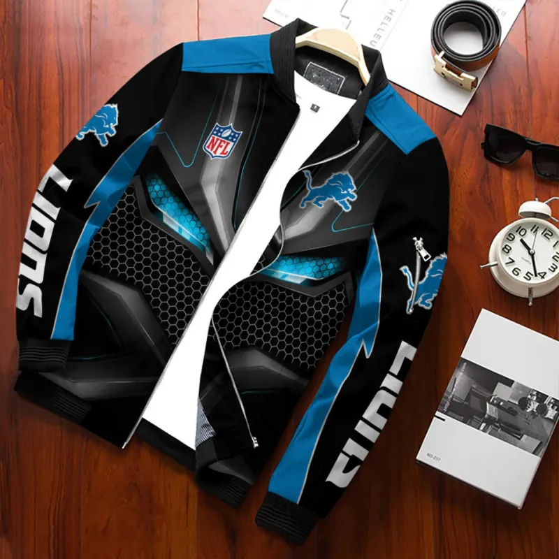 Detroit Lions Personalized Bomber Jacket BG533