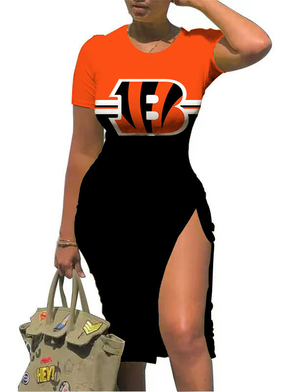 Cincinnati Bengals Slit Bodycon Dress