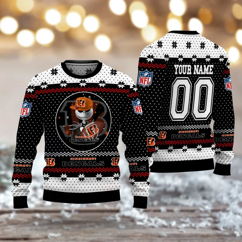 Cincinnati Bengals Personalized Woolen Sweater