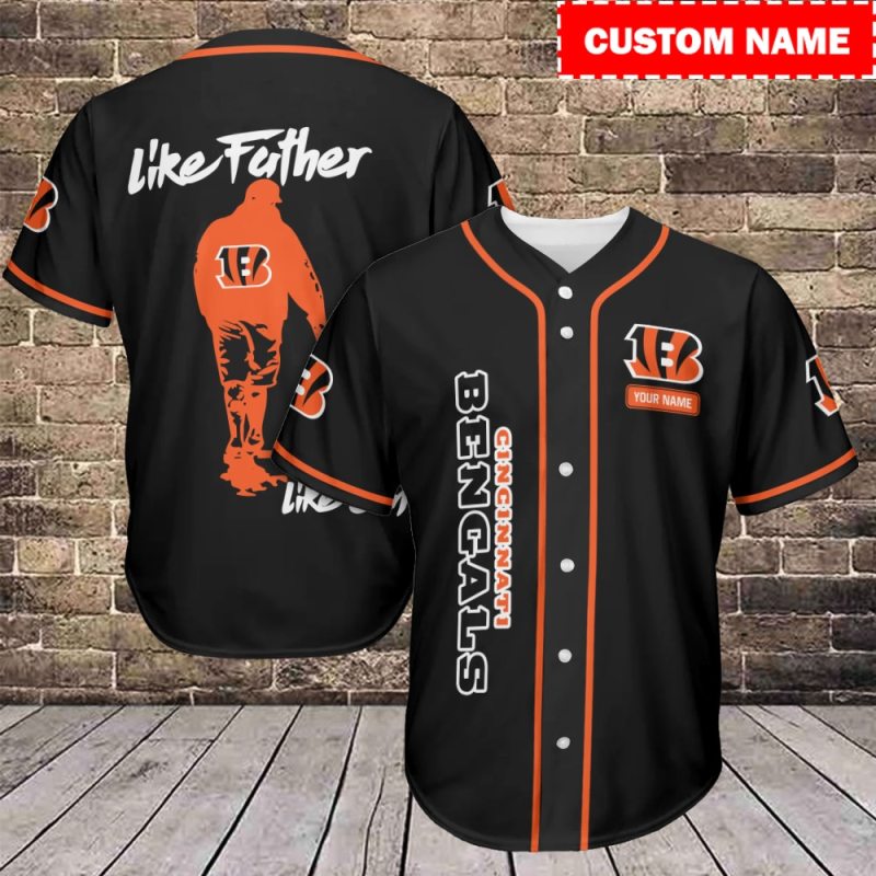 Cincinnati Bengals Personalized Baseball Jersey