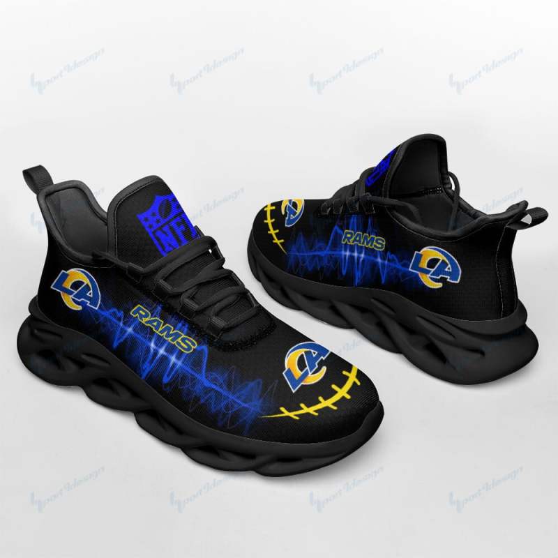 Los Angeles Rams Yezy Running Sneakers Back View