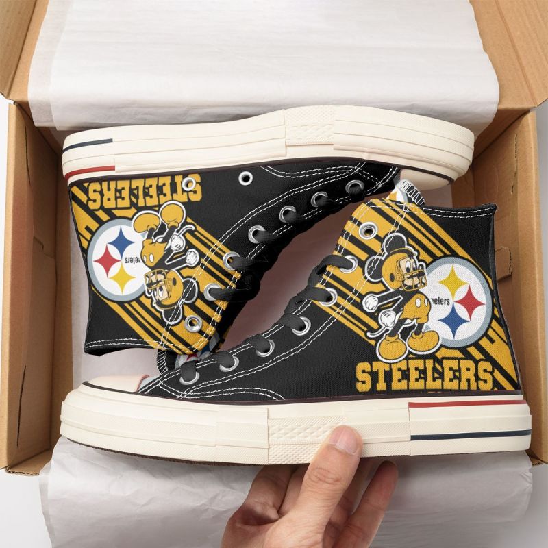 Pittsburgh Steelers Canvas Shoes Back