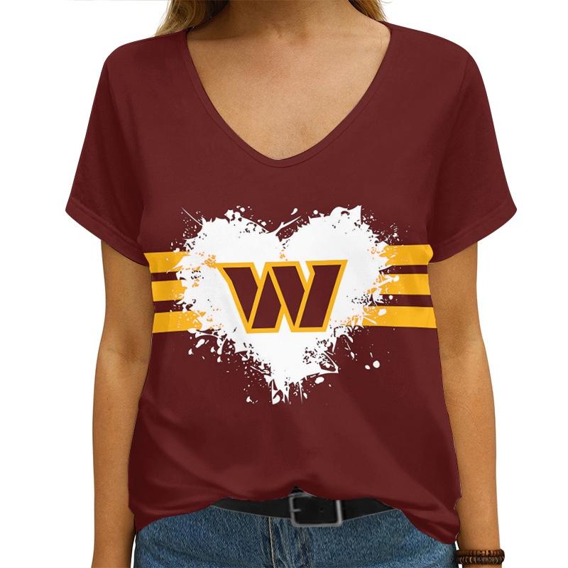 Washington Commanders V-neck Women's T-shirt