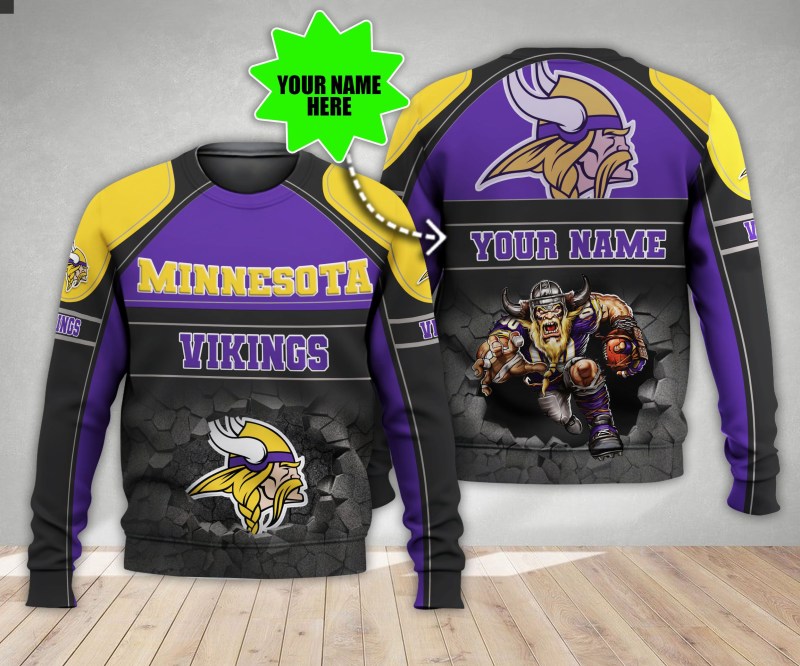 Minnesota Vikings Personalized Ugly Christmas Sweater 3