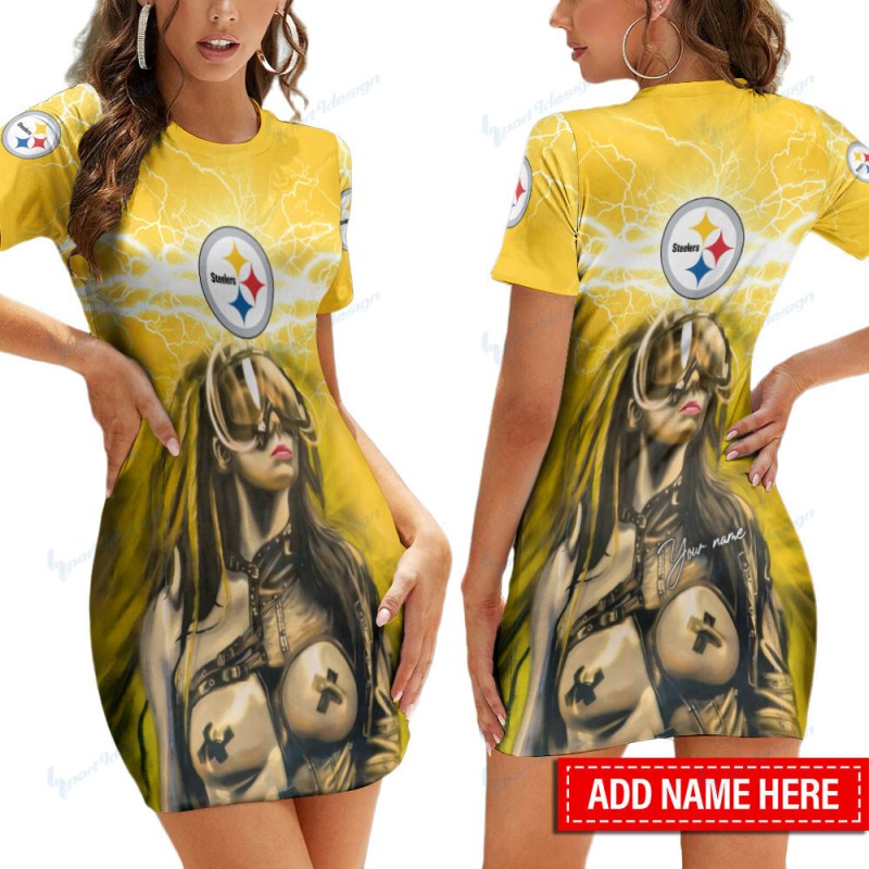 Pittsburgh Steelers Personalized Mini Dress