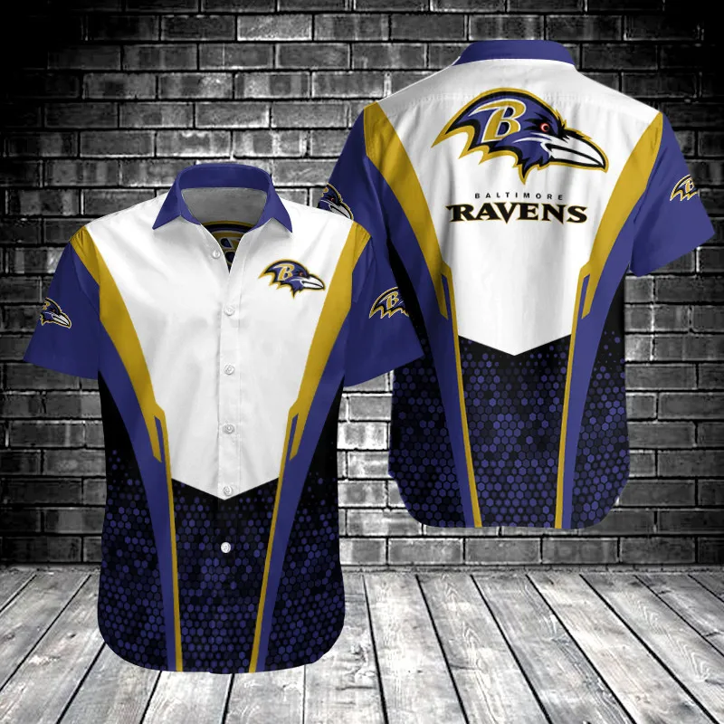 Sizing Chart for Baltimore Ravens Button Shirts BG301