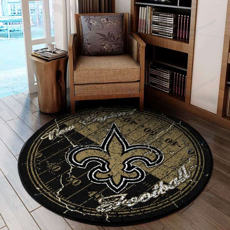 New Orleans Saints Round Rug
