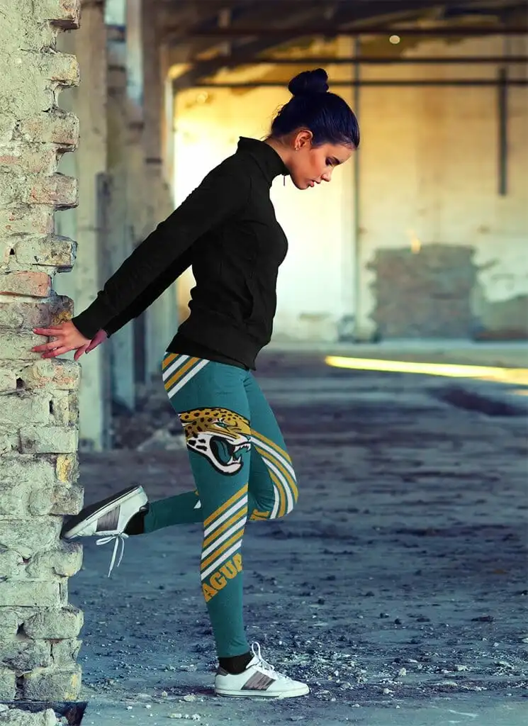 Jacksonville Jaguars Leggings Back View