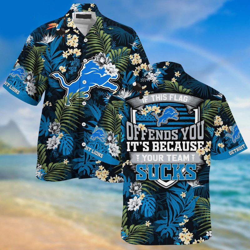Detroit Lions Summer Hawaiian Shirt