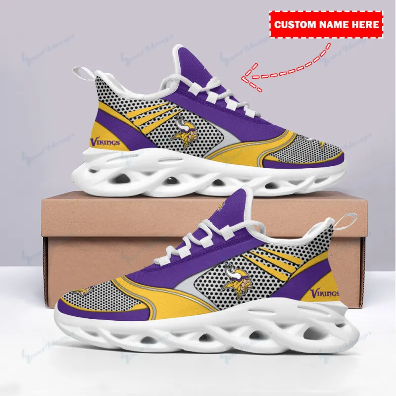 Minnesota Vikings Personalized Yezy Running Sneakers Image 1